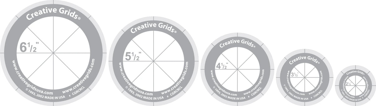 Creative Grids Quilt Ruler Circles Set of 5 - image 1 - quilting ruler for precision cutting