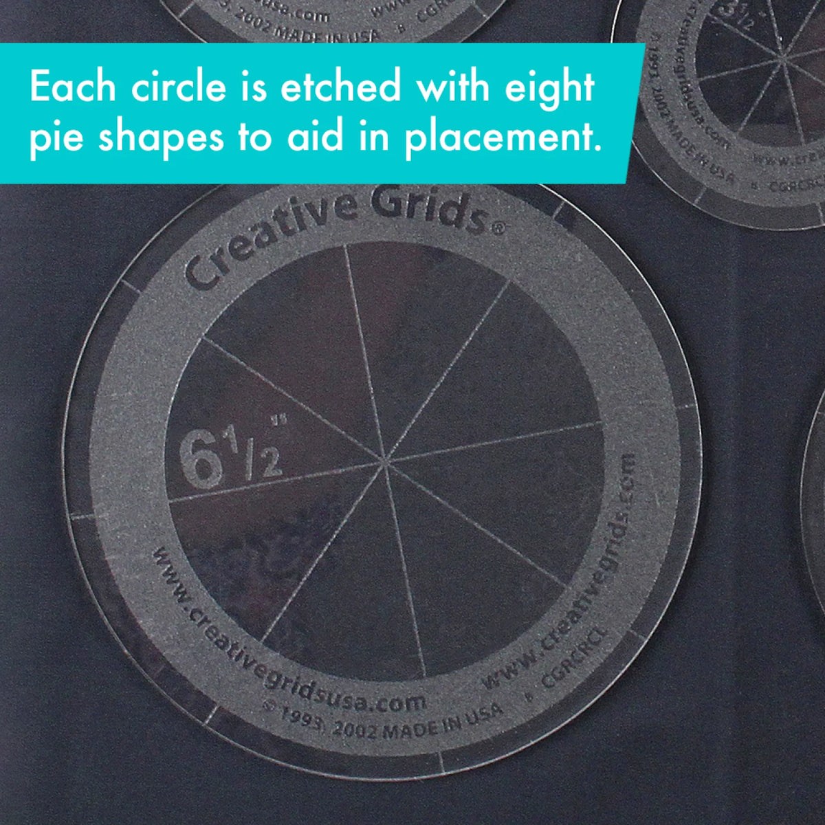 Creative Grids Quilt Ruler Circles Set of 5 - image 3 - quilting ruler for precision cutting