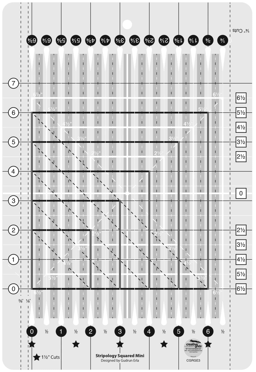 Creative Grids Stripology Squared Mini Quilt Ruler