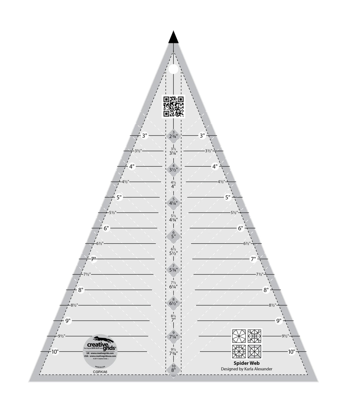 Creative Grids Quilt Ruler Spider Web