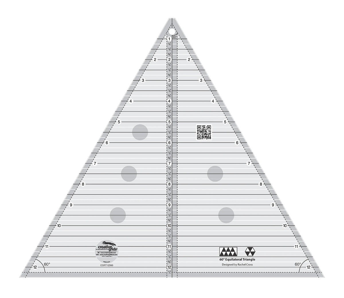 Creative Grids Quilt Ruler 60 Degree 12-1/2in Triangle