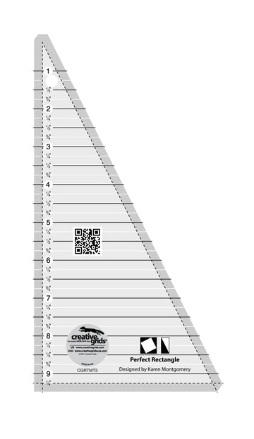 Creative Grids Perfect Rectangle quilt ruler 9.5 inch acrylic tool