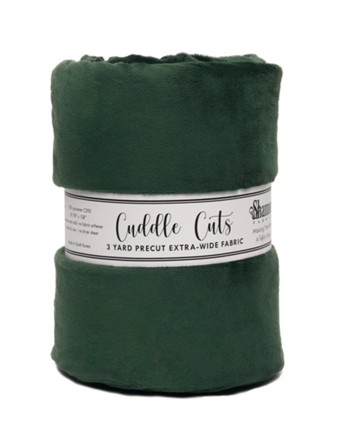 Cuddle Cuts Evergreen 3 Yard Precut Wide Quilt Fabric - wide quilt backing fabric for longarm quilting