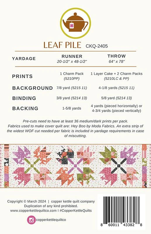 Leaf Pile Quilt Pattern - image 2 - quilting pattern with step-by-step instructions