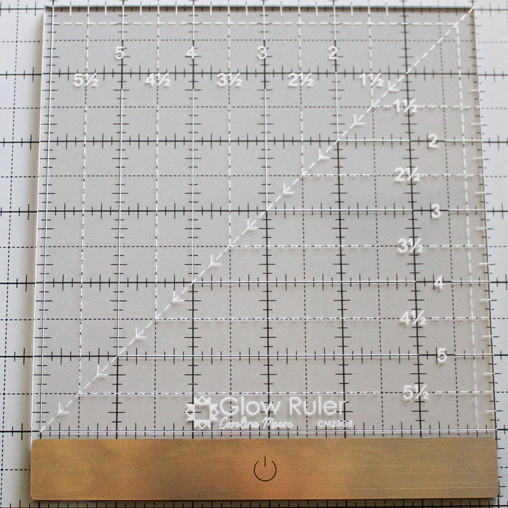 Carolina Moore 6" Glow Ruler - image 2 - quilting ruler for precision cutting