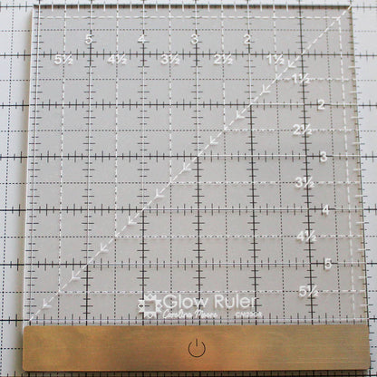 Carolina Moore 6" Glow Ruler - image 2 - quilting ruler for precision cutting