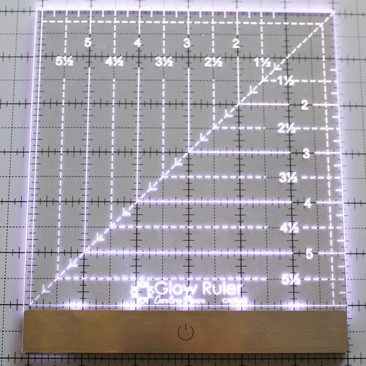 Carolina Moore 6" Glow Ruler - image 3 - quilting ruler for precision cutting