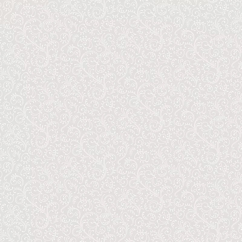 Elegant Essentials Scroll White Pearl Fabric Yardage - quilt fabric for sewing and quilting projects