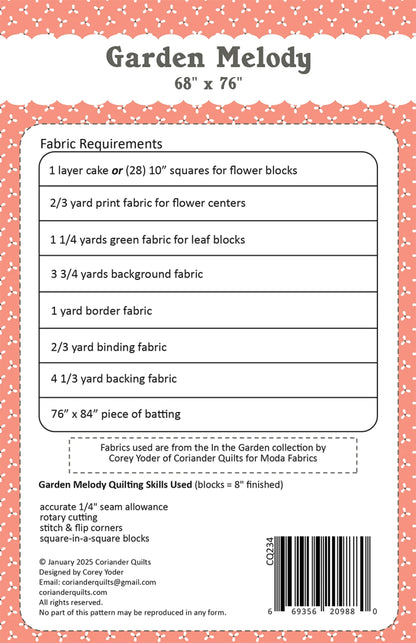 Garden Melody Quilt Pattern