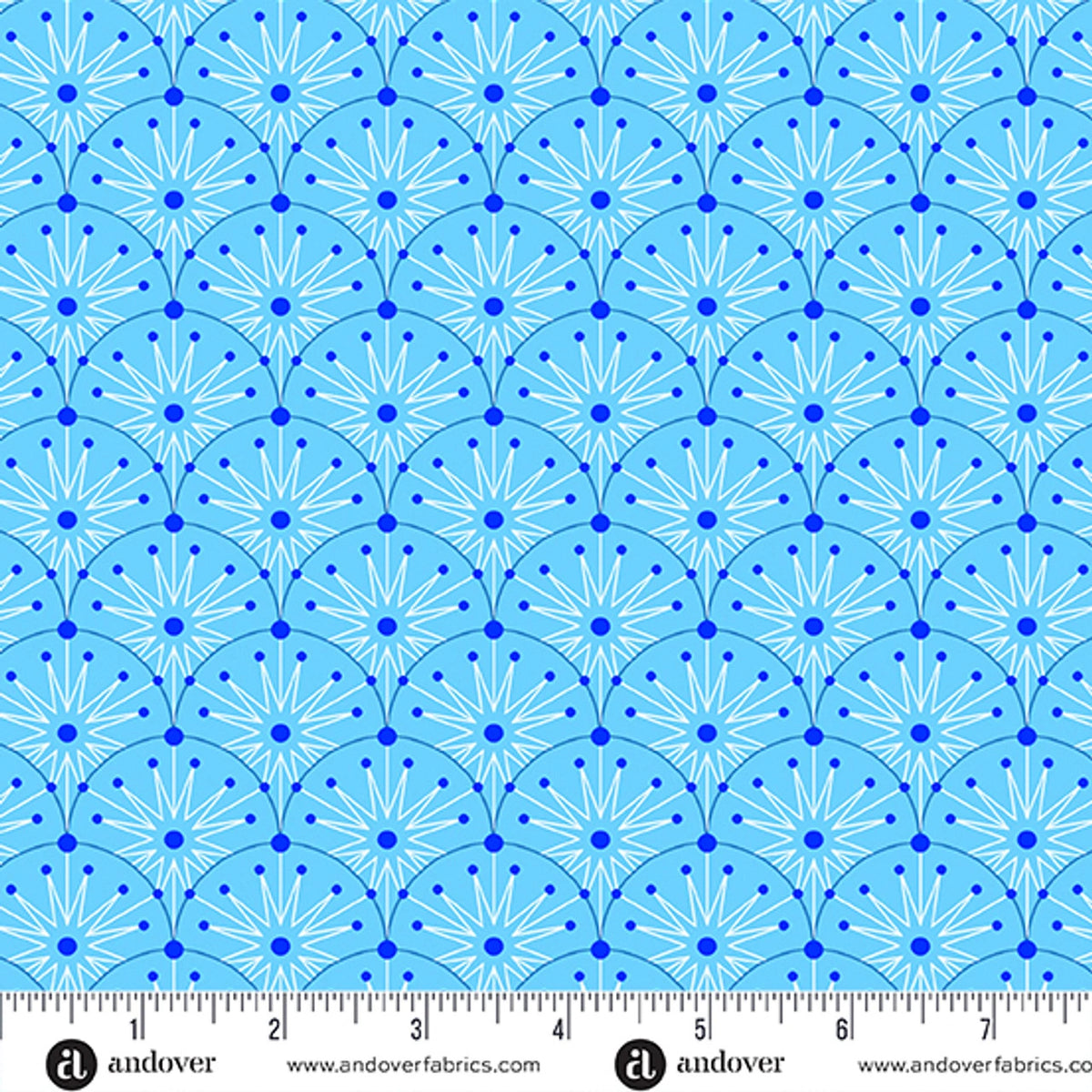 Century Prints - Deco Frost Chill Winter Clamshells Fabric Yardage
