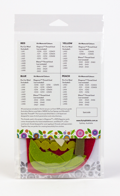 Wendy Williams Red Caravan wool kit fabric pieces