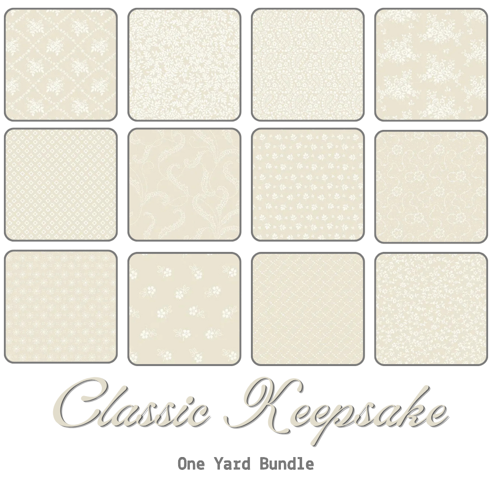 Classic Keepsakes One Yard Bundle - coordinating quilt fabric bundle