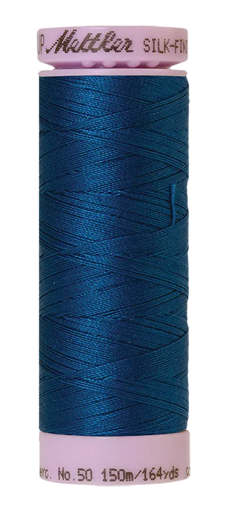 Mettler Cotton Silk Finish 50wt 150m Colonial Blue
