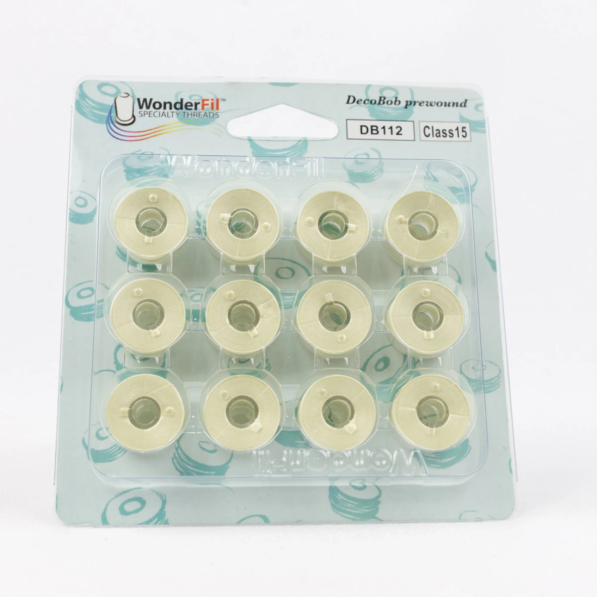 DecoBob Prewound Bobbins Class 15 12ct Antique White