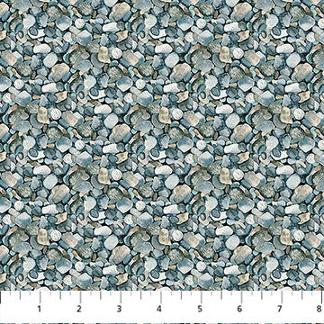 Lakeside Retreat Green River Rocks Fabric Yardage - quilt fabric for sewing and quilting projects