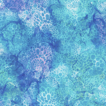 Coral Reef Blue Bubbles Fabric Yardage - quilt fabric for sewing and quilting projects