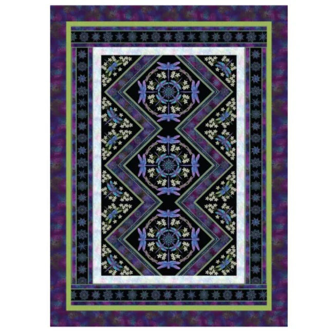 Dragonflies Take a Spin Quilt Kit - complete quilt kit with fabric and instructions