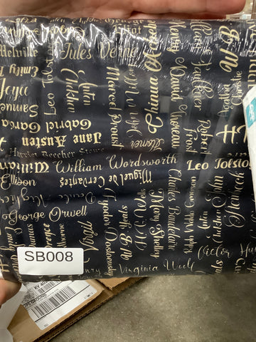 Bookworm Famous Authors quilting fabric short bolt 6 yards