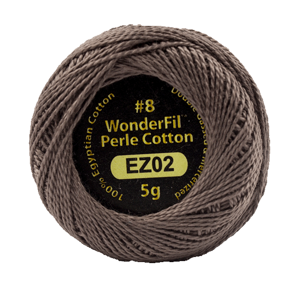 Eleganza Perle Cotton Burnished Steel 2 hand embroidery thread