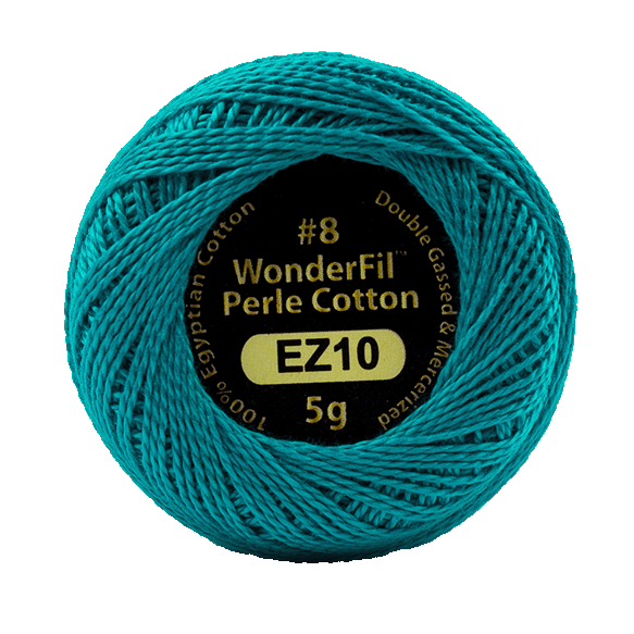 Eleganza Perle Cotton Blue Lagoon color 10 hand embroidery thread