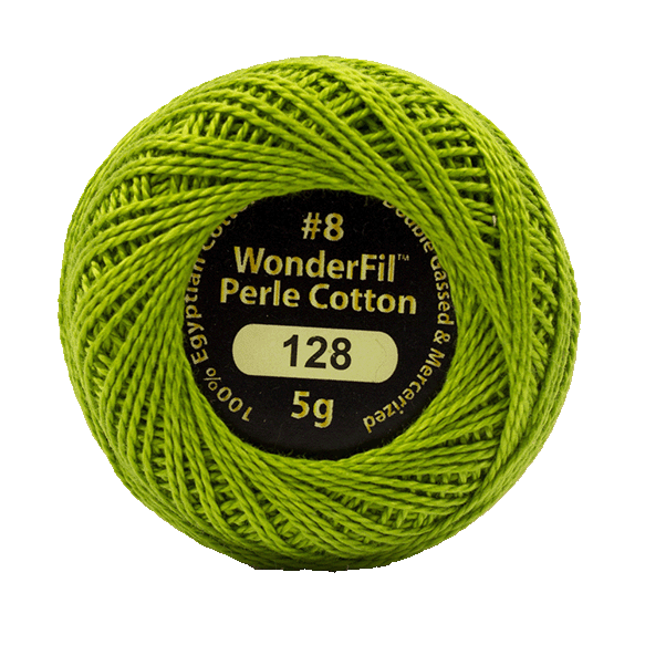 Eleganza Perle Cotton Key Lime color 128 hand embroidery thread