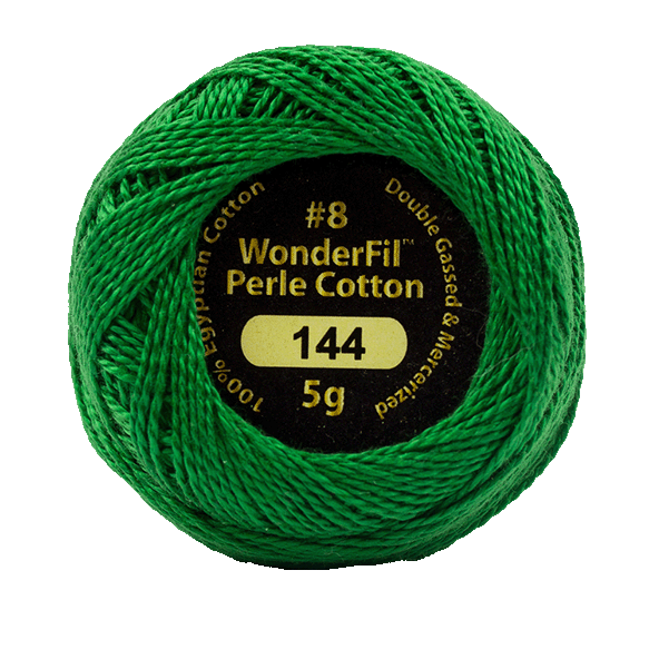 Eleganza Perle Cotton Emerald color 144 hand embroidery thread