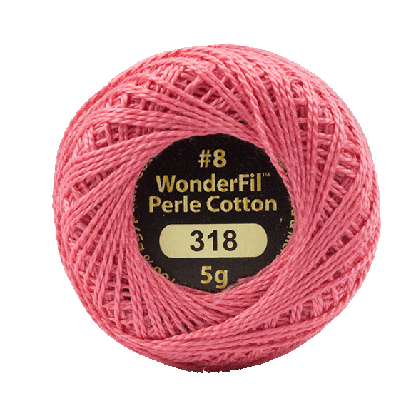 Eleganza Perle Cotton Bubble Gum 318 hand embroidery thread