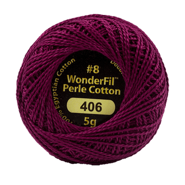 Eleganza Perle Cotton Grape Jelly 406 hand embroidery thread