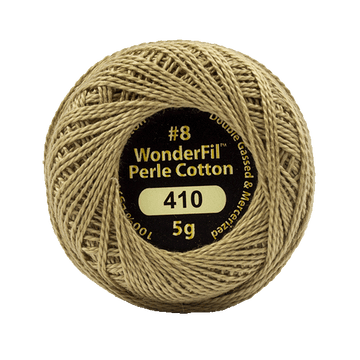 Eleganza Perle Cotton Khaki 410 hand embroidery thread