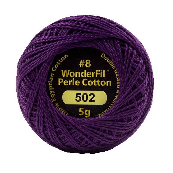 Eleganza Perle Cotton Purple Passion 502 hand embroidery thread