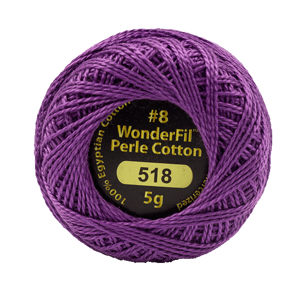 Eleganza Perle Cotton Amethyst 518 hand embroidery thread