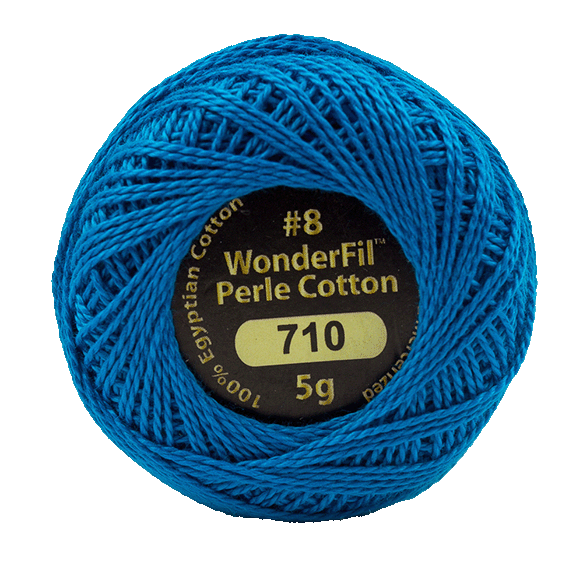 Eleganza Perle Cotton Bottle Blue 710 hand embroidery thread