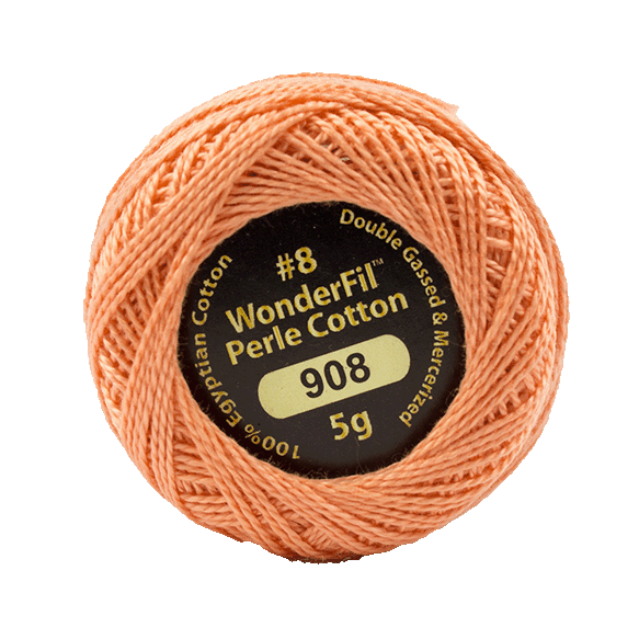 Eleganza Perle Cotton Grapefruit 908 hand embroidery thread