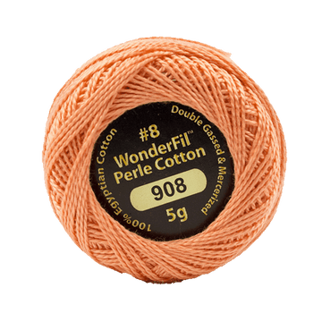 Eleganza Perle Cotton Grapefruit 908 hand embroidery thread