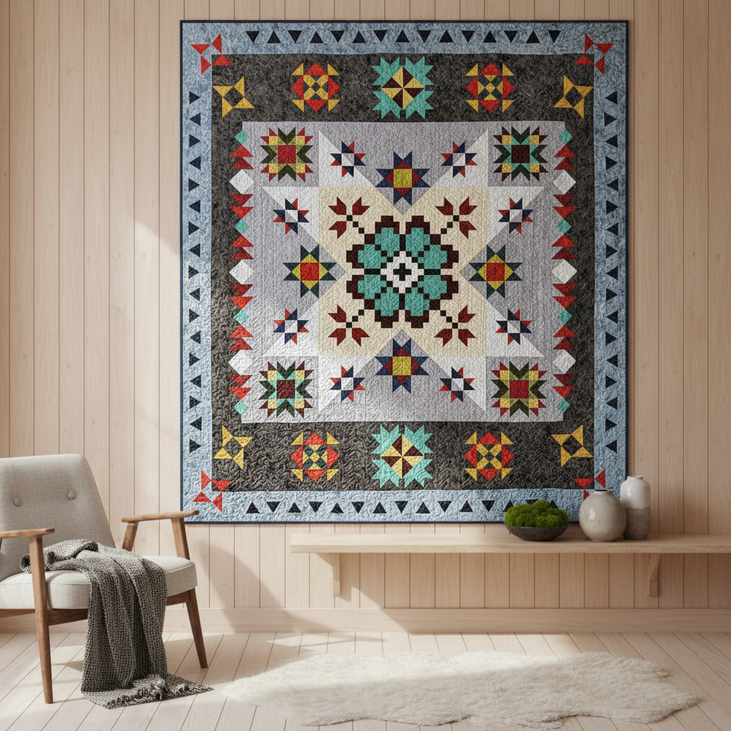 Echoes of Iceland Quilt Kit - image 1 - complete quilt kit with fabric and instructions