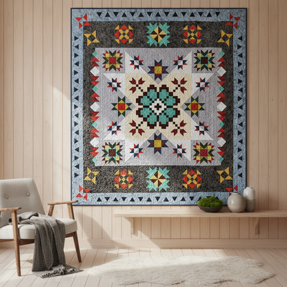 Echoes of Iceland Quilt Kit - image 1 - complete quilt kit with fabric and instructions
