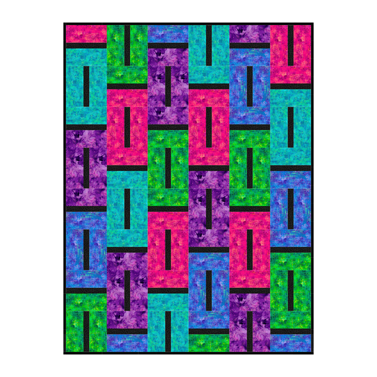 Electric Vibe Quilt Kit - image 2 - complete quilt kit with fabric and instructions