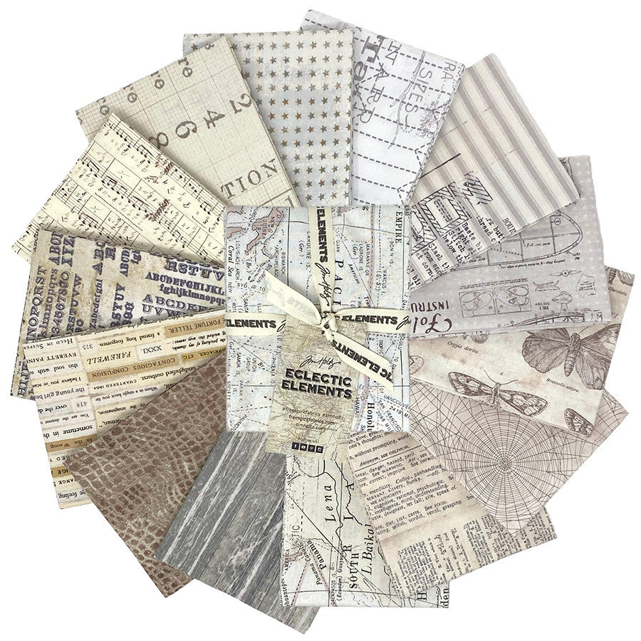 Eclectic Elements Low Volume Fat Quarter Bundle - fat quarter quilt fabric cut