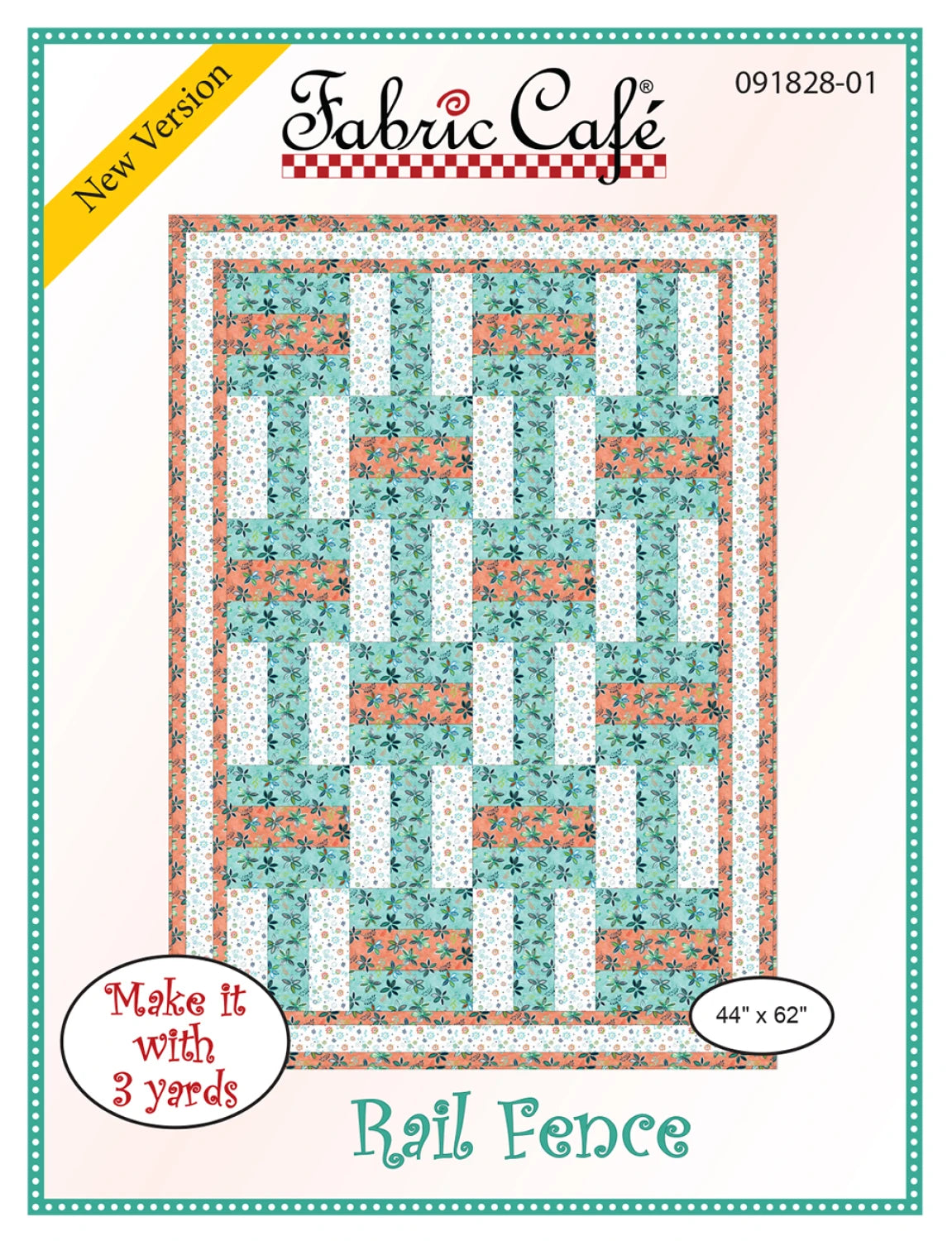 Rail Fence 3 Yard Quilt Pattern - image 1 - quilting pattern with step-by-step instructions