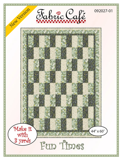 Fun Times 3 Yard Quilt Pattern - image 1 - quilting pattern with step-by-step instructions
