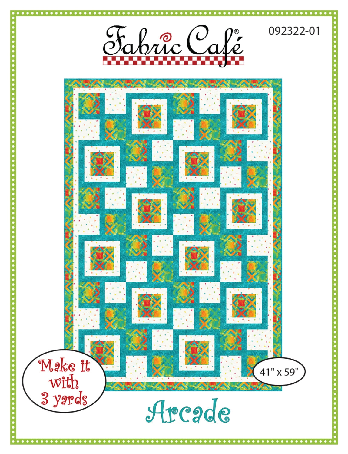Arcade 3 Yard Quilt Pattern - image 1 - quilting pattern with step-by-step instructions