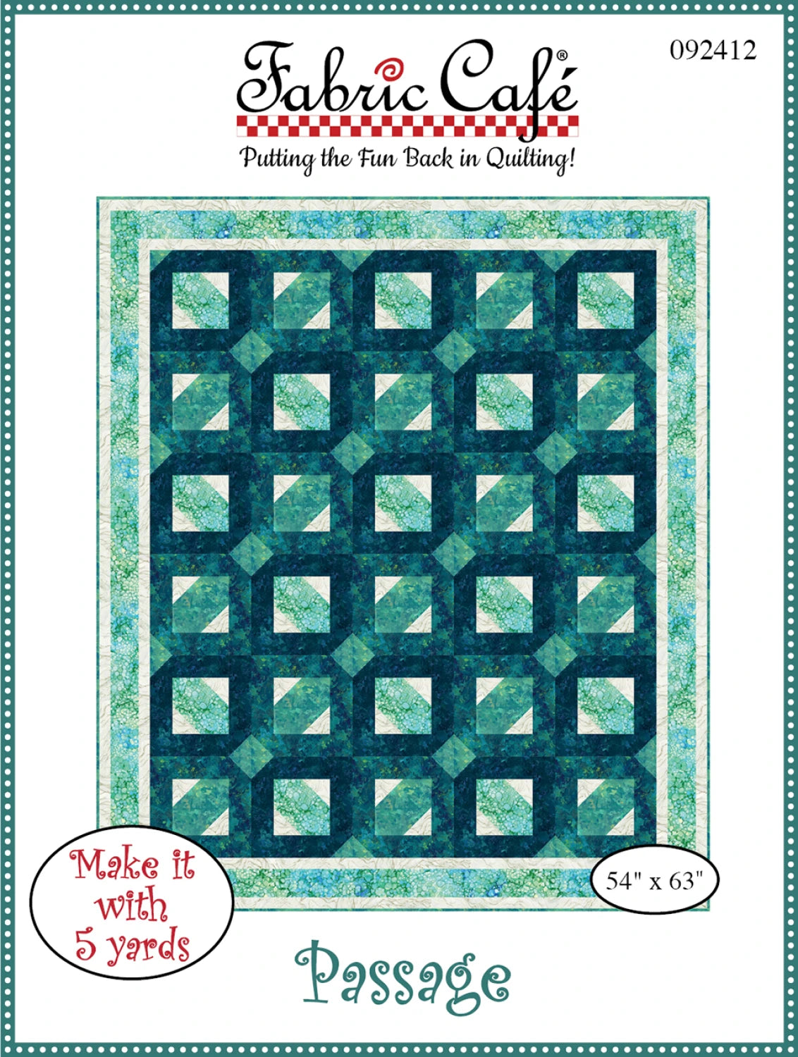 Passage 5 Yard Quilt Pattern - image 1 - quilting pattern with step-by-step instructions