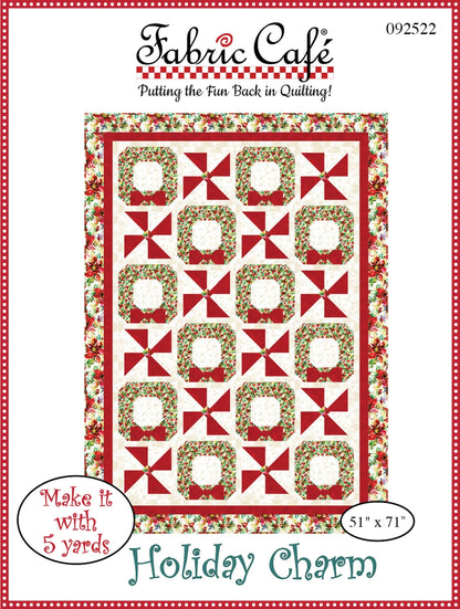 Holiday Charm 5 Yard Quilt Pattern - image 1 - quilting pattern with step-by-step instructions