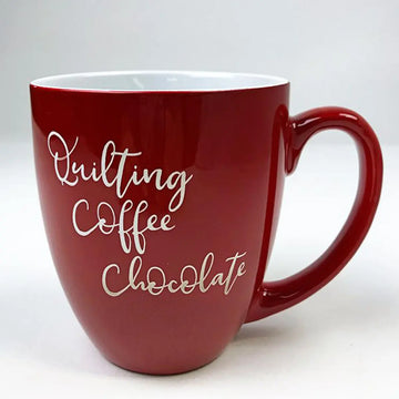 Bistro Red Quilting Coffee Chocolate Mug