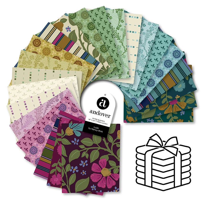 Lush Fat Quarter Bundle by Andover - Nancy Rink collection