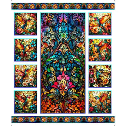 Flight of the Hummingbird Panel quilting fabric short bolt 4 yards