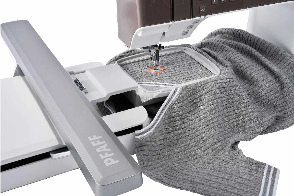 Pfaff Creative Icon 3 free arm for sewing narrow sections