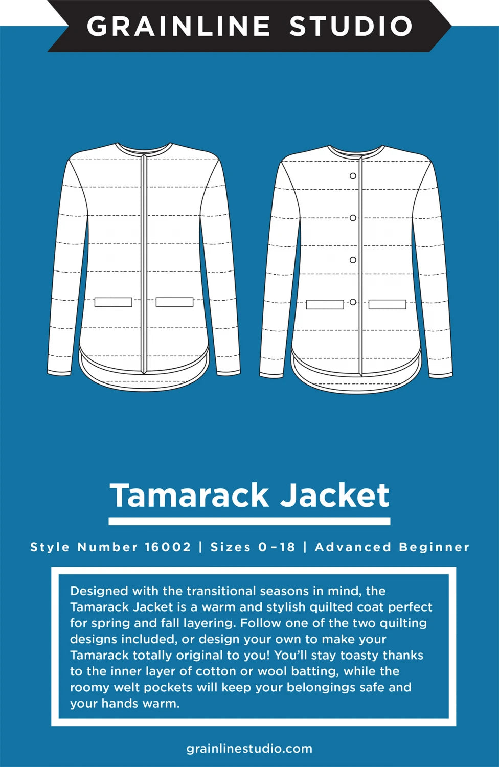 Tamarack Jacket Sizes 0-18 - image 1 - quilting supply from Quilted Joy