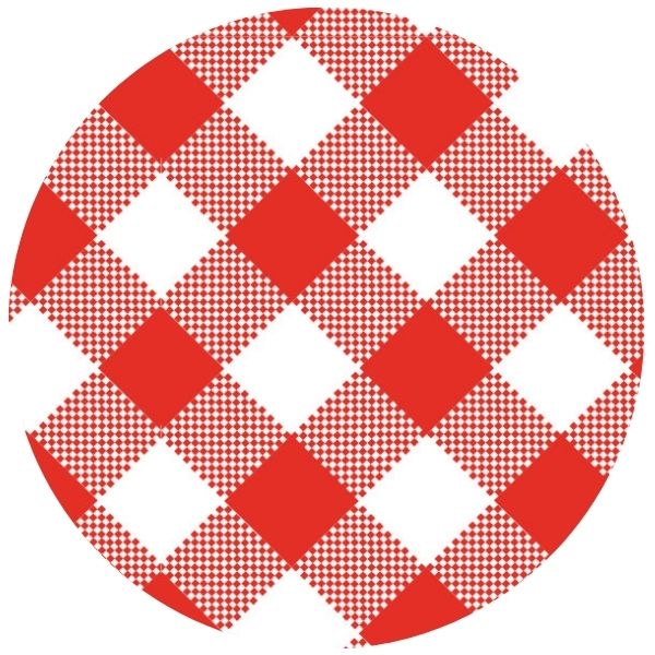 Laminated Cotton, Red Gingham, 1 Yard Precut