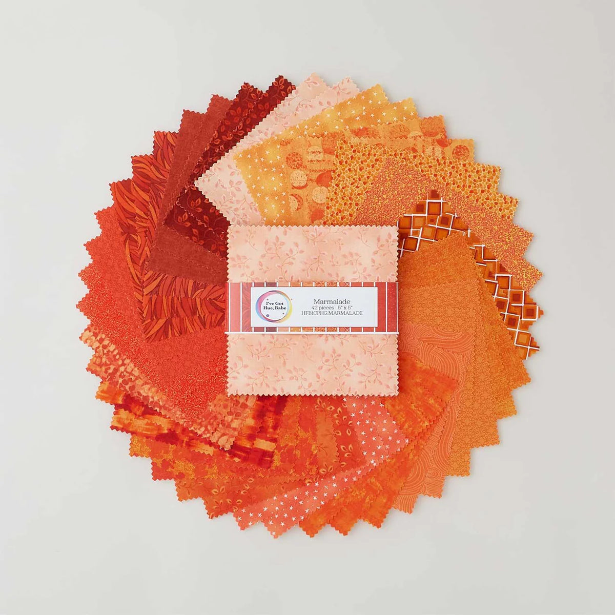 I've Got Hue, Babe Marmalade 5" Squares - image 2 - quilting supply from Quilted Joy